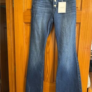 NWT Kancan Blue Denim Flare Jeans
